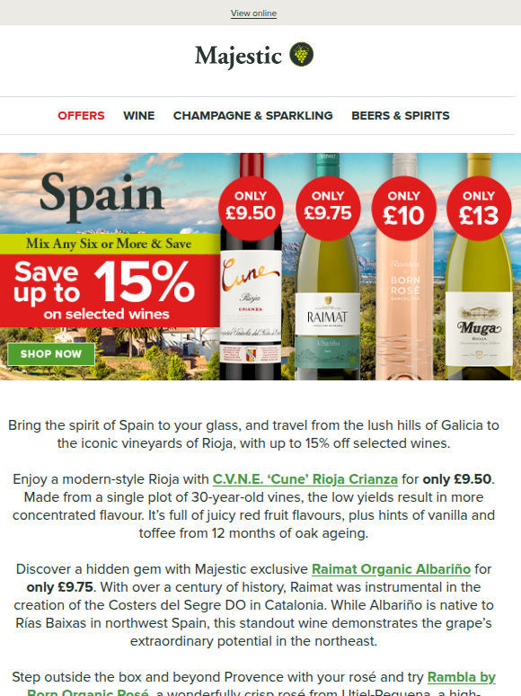Top Spanish wines from £9.50