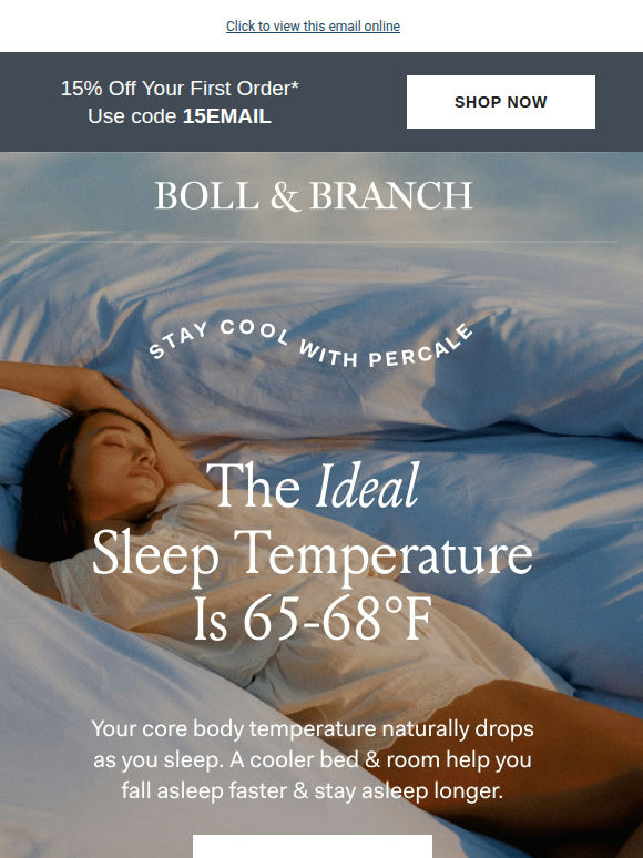 Cool off with Percale bedding 