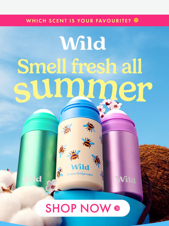Smell fresh all summer with our long-lasting scents.
