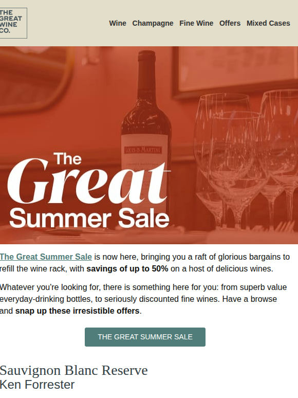 Save up to 50% in The Great Summer Sale
