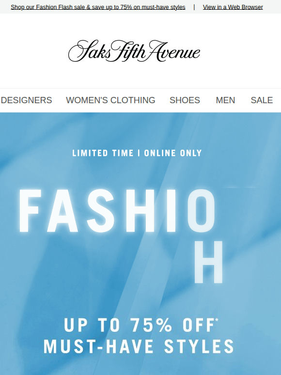 Fashion Flash: up to 75% off