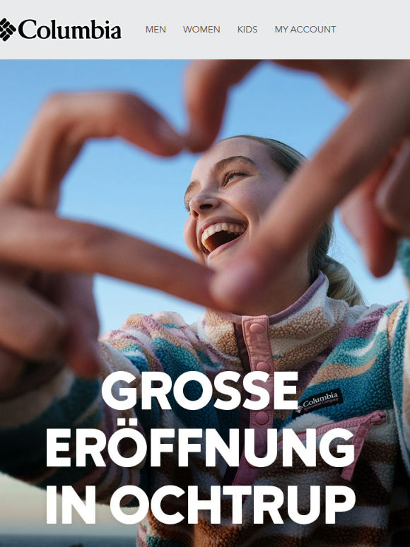 Willkommen bei Columbia Ochtrup! Heute eröffnet Ihr neuer Columbia Store!