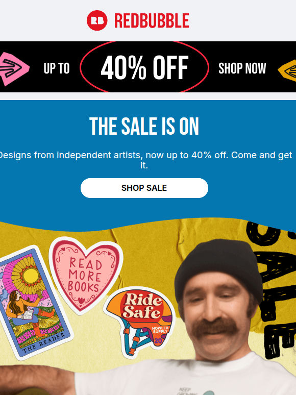 Up to 40% off 🗣️ A Sale That Says Something
