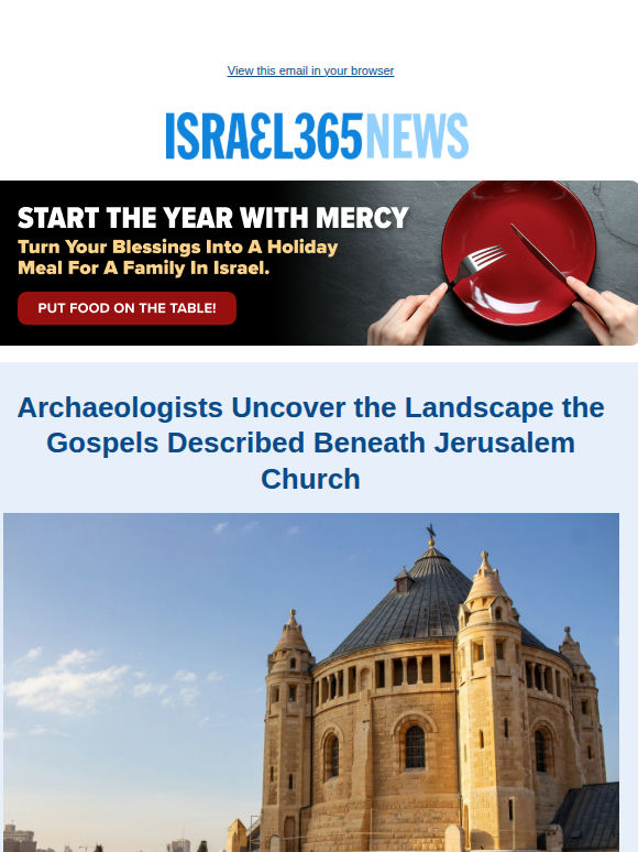 Archaeologists Uncover the Landscape the Gospels Described Beneath Jerusalem Church and Today's Top Stories