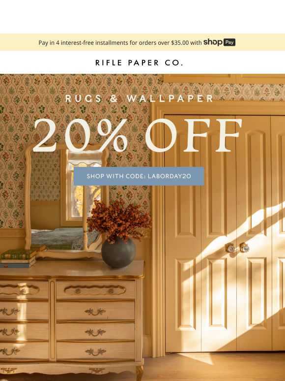 Now on Sale: Our Most-Loved Rugs & Wallpaper
