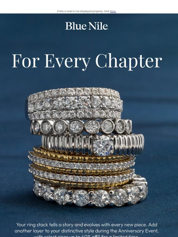 Up to 40% Off* Select Rings to Stack and Shine