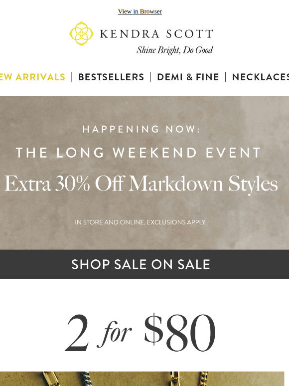 Sale on Sale, Happening NOW