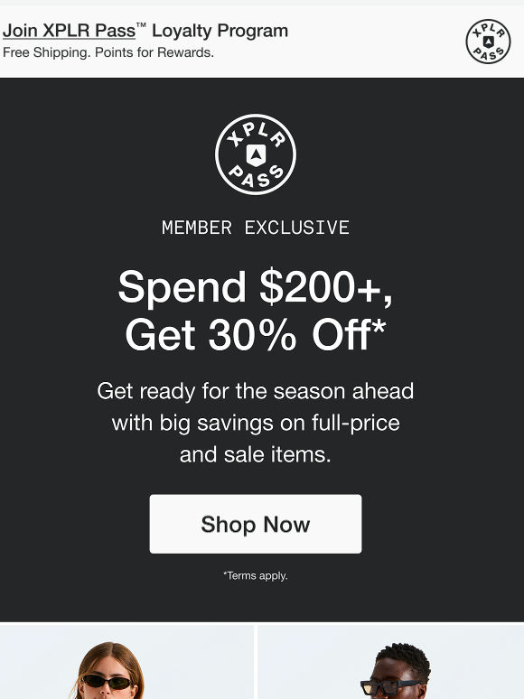 Ends tomorrow: Save 30% when you spend $200+