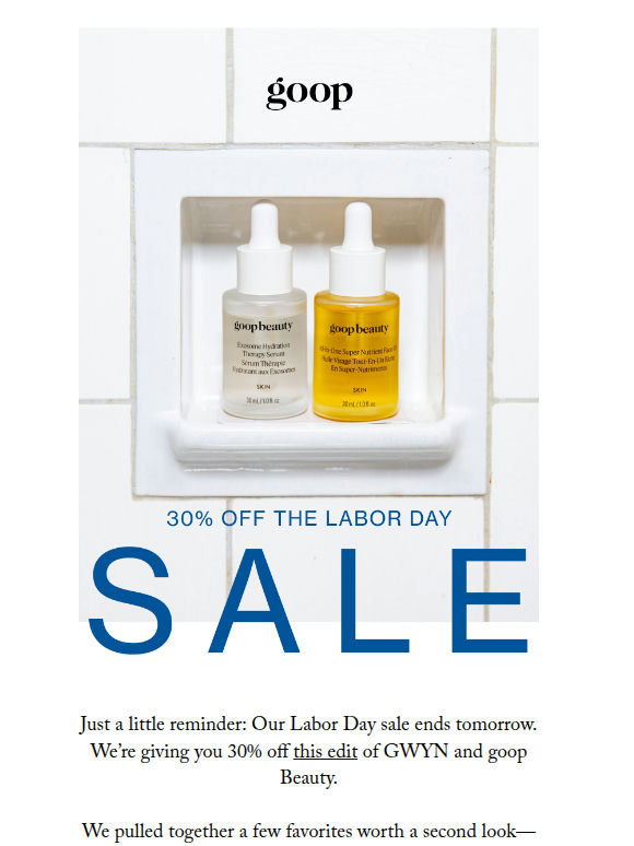 FYI: 30% off ends soon