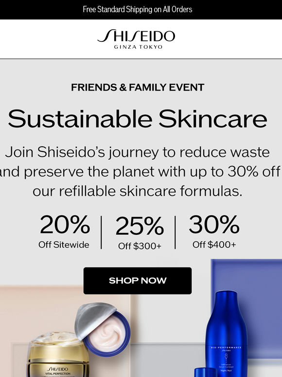 Save Up to 30% Off Refillable Formulas