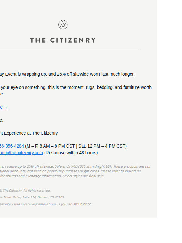 Last chance for the Labor Day Event