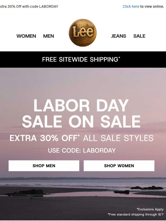 Labor Day Sale + Free Sitewide Shipping