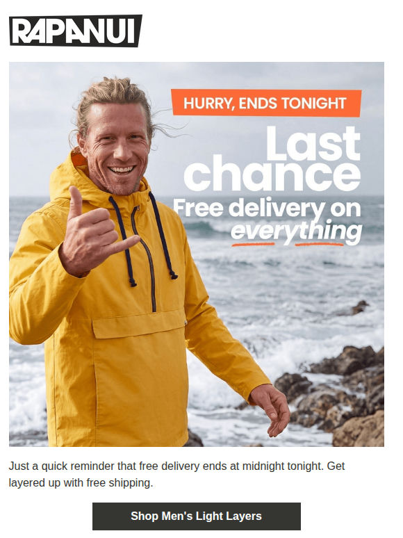 Last Chance For Free UK Delivery