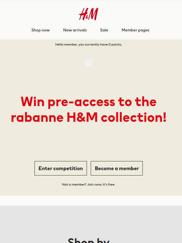 Win pre-access to the rabanne H&M collection!