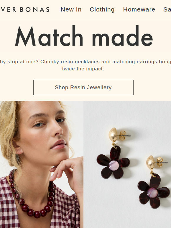 Trending: resin jewellery in autumnal tones