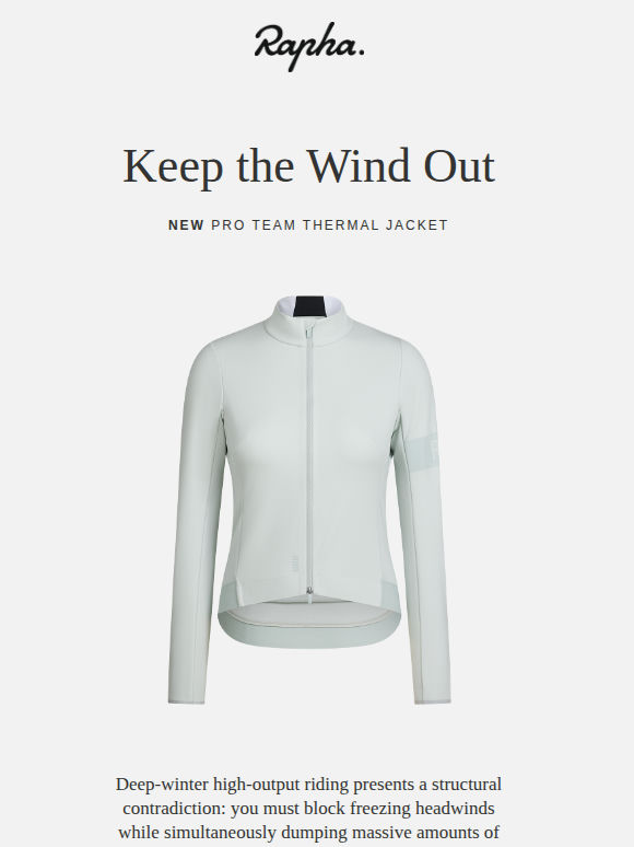 The new Pro Team Thermal Jacket
