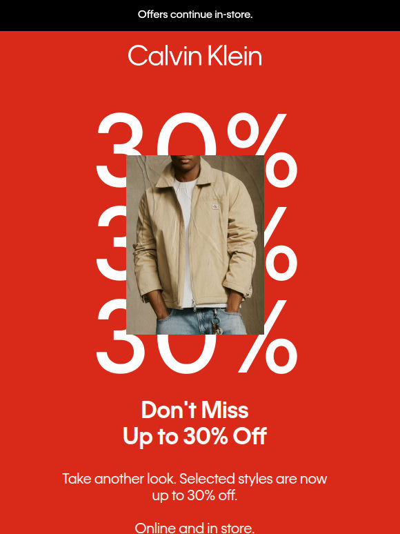 Don't Miss: Up to 30% Off