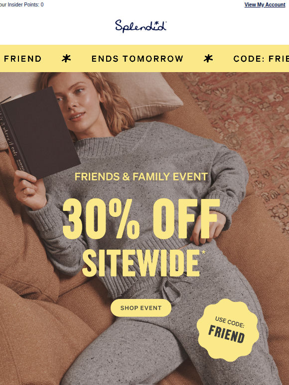 Ends Tomorrow: 30% OFF Sitewide