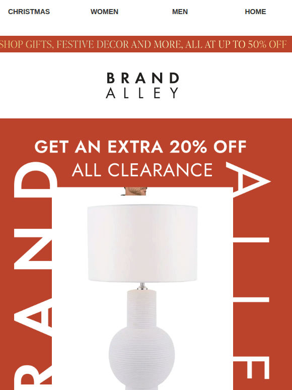 Extra 20% off clearance + 25% off selected lines