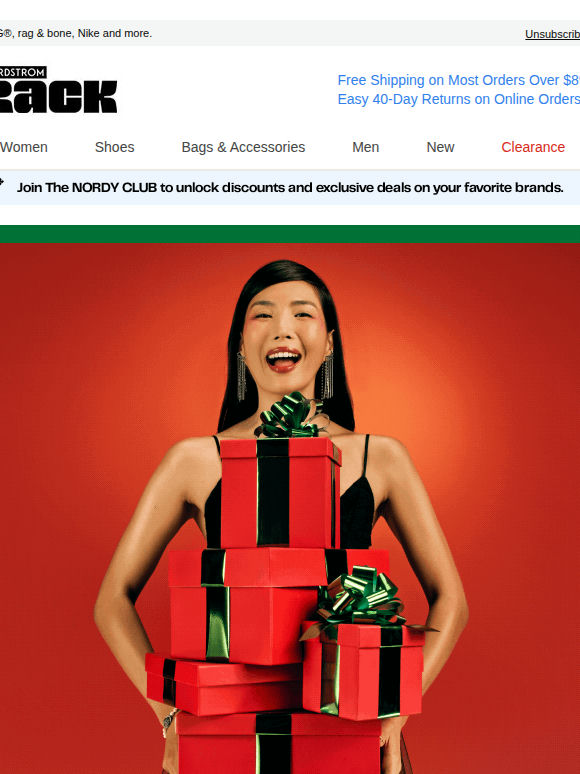 Great gifts. Rack prices.