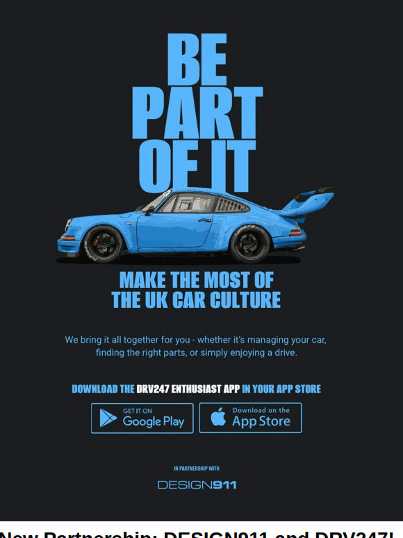 New Partnership: DESIGN911 and DRV247!