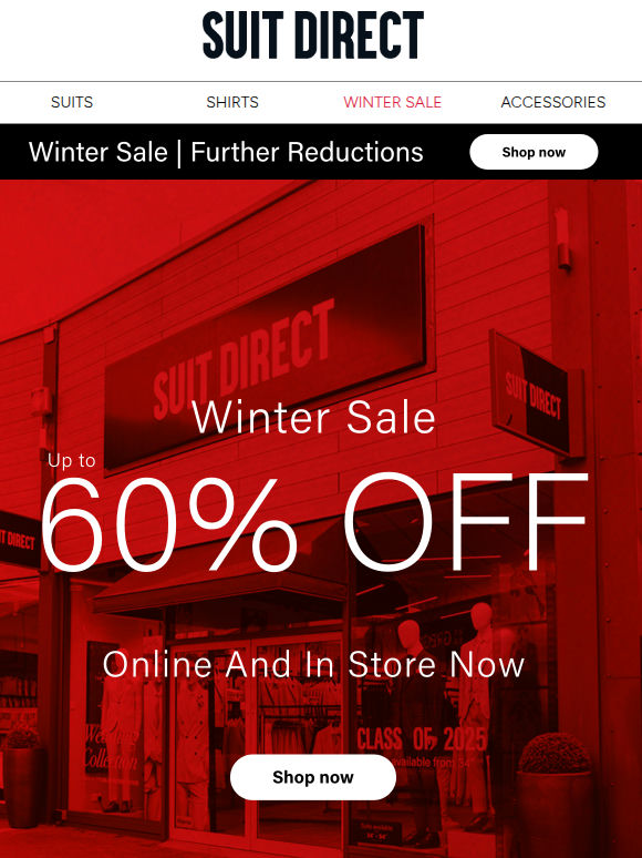 Further Reductions | Up to 60% off Online and In Store*