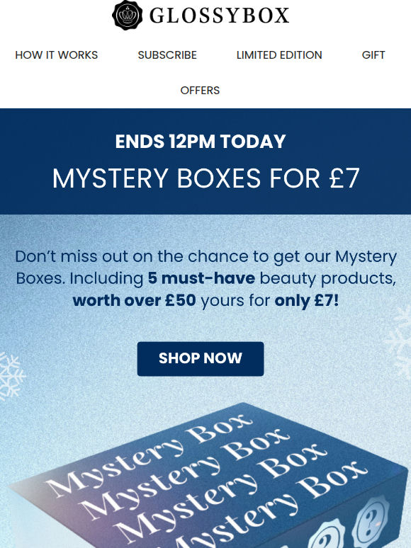 ENDS 12PM: Mystery Boxes only £7