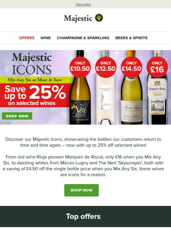 Iconic wines from £10.50