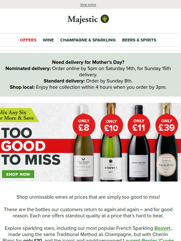 Bread & Butter £11, Bouvet £10, Catena £10 & Chocolate Block £19