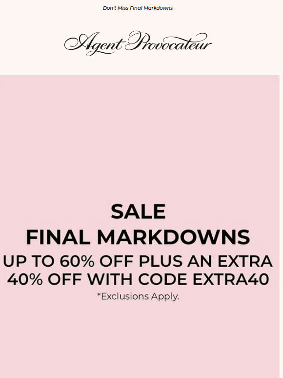 It's Now or Never Provocateurs | Up To 60% Off!