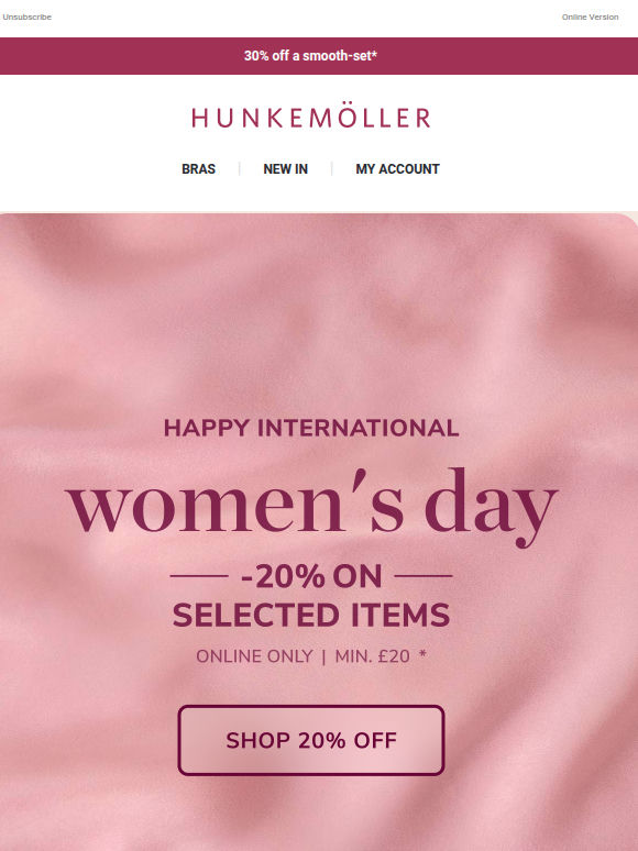 20% off for YOU this Women’s Day 🩷