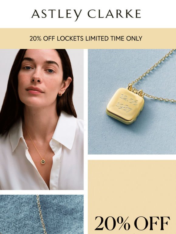 20% Off Your Next Favourite Locket