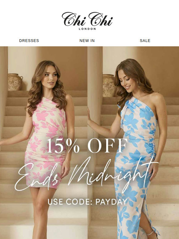 Ends tonight! 15% off almost everything