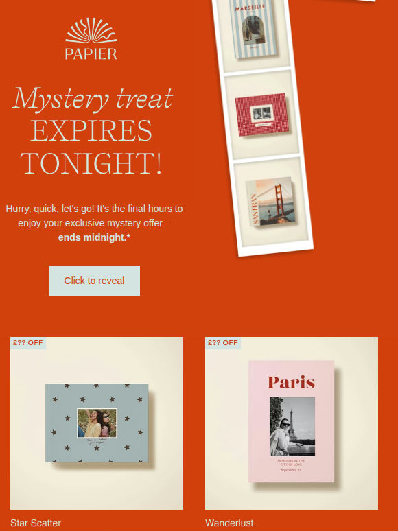 Ends tonight 💫 Your mystery offer