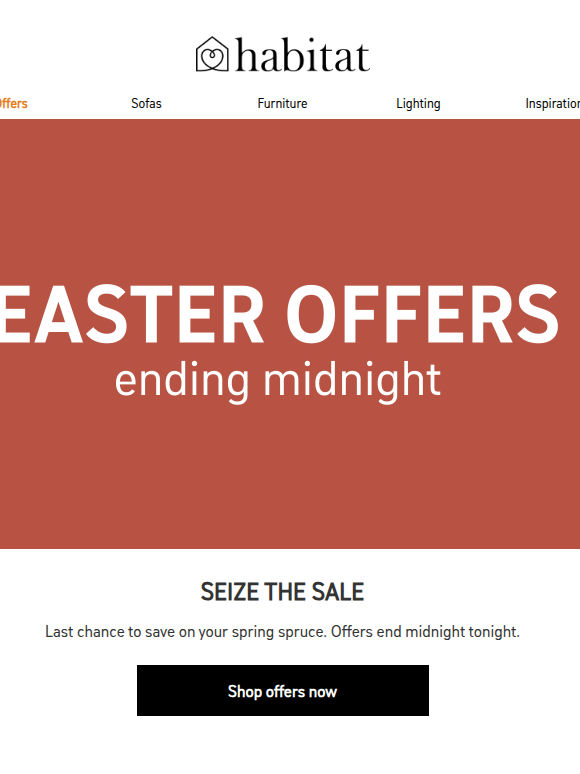 Offers ending midnight