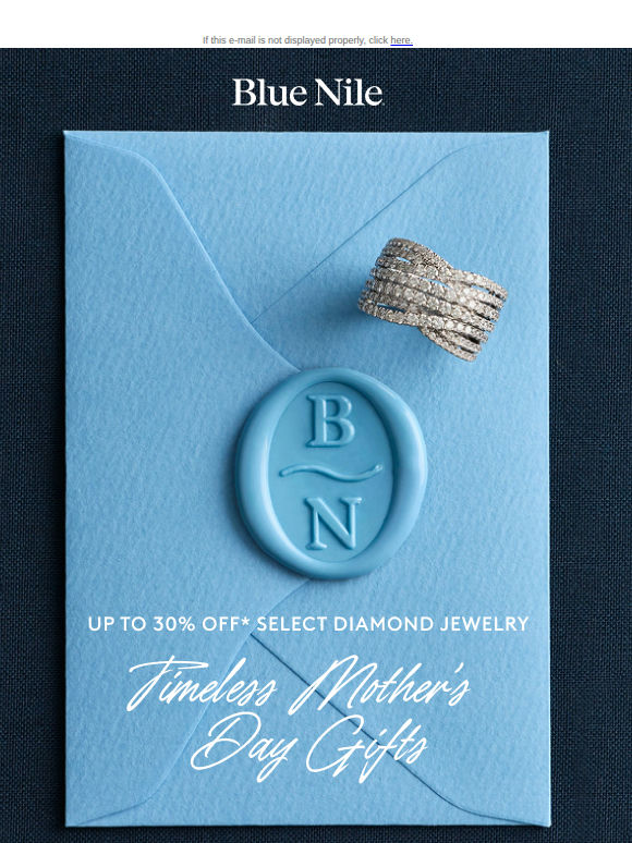 Up To 30% Off* Select Diamonds For Mom