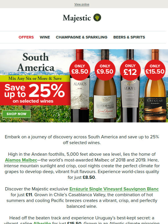 Discover South America & Save up to 25%!