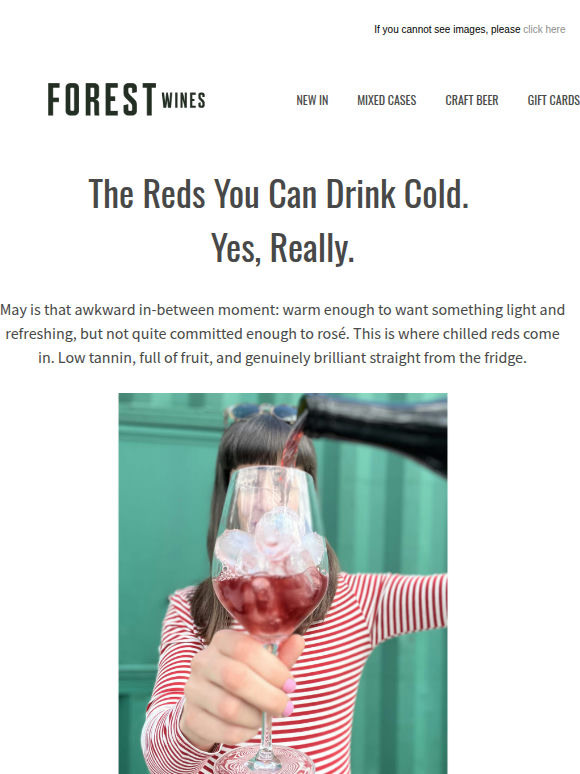 Put your red wine in the fridge