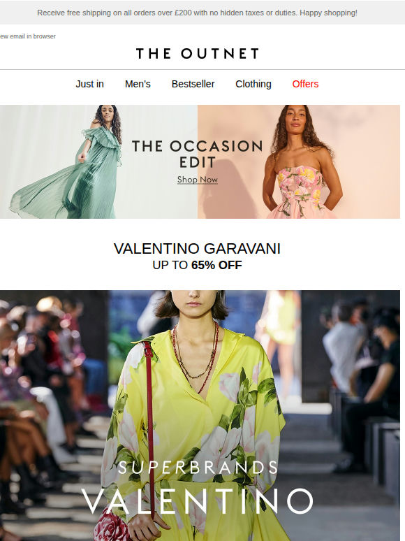 Valentino Garavani's latest at up to 65% off
