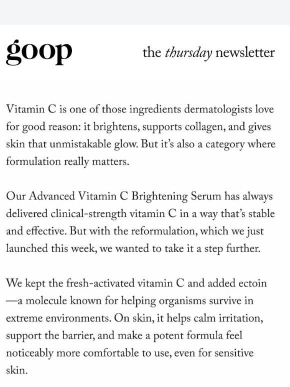 the Thursday newsletter