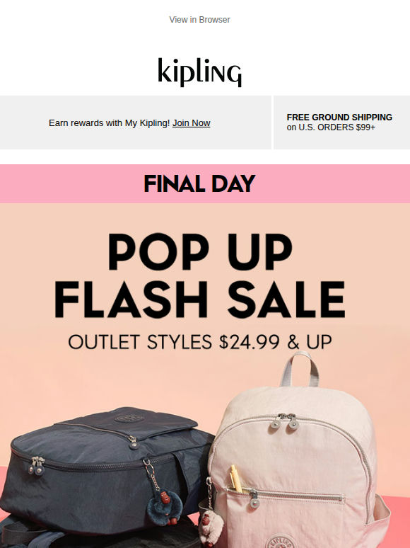 Final Day!! Outlet finds for $24.99 & Up!⚡