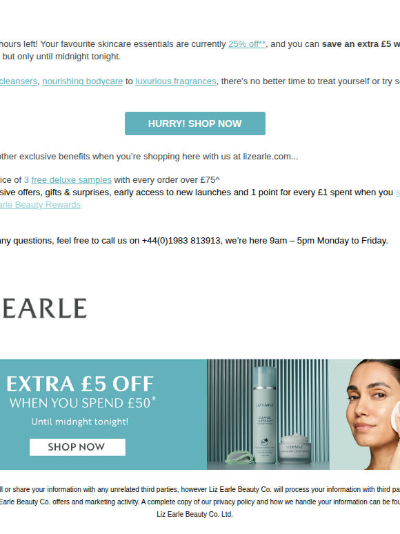 Tick tock... your exclusive savings end midnight