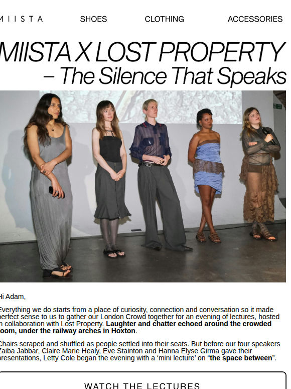 Miista x Lost Property – The Silence That Speaks