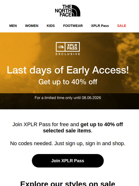 Last 2 days: unlock up to 40% off with Sale Early Access