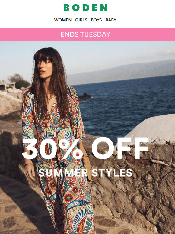30% off ends Tuesday...