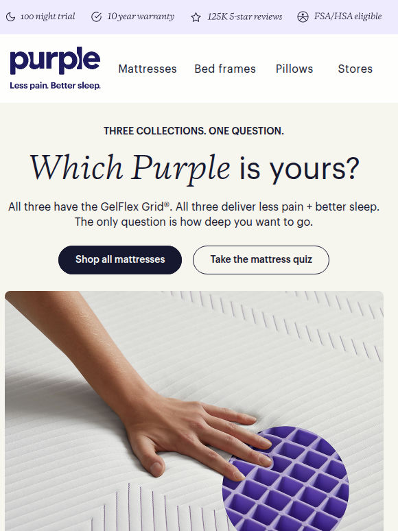 Three Purples. Which one’s yours?