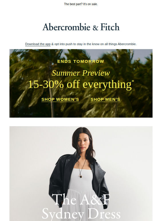 The A&F Sydney Dress got some color.