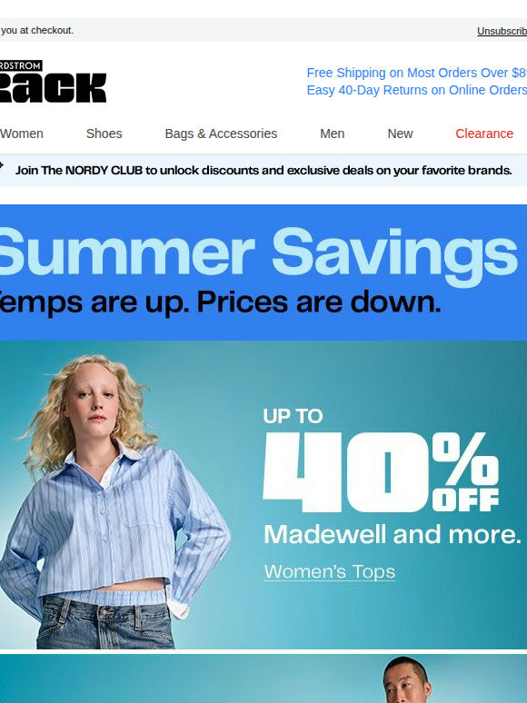 Up to 40% off women’s tops from Madewell & more