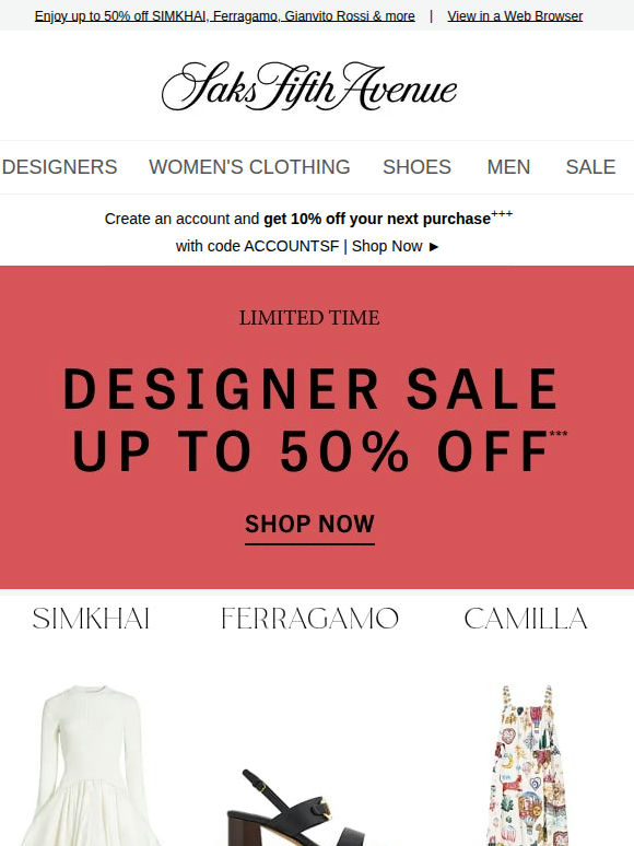 Hurry & treat yourself to up to 50% off