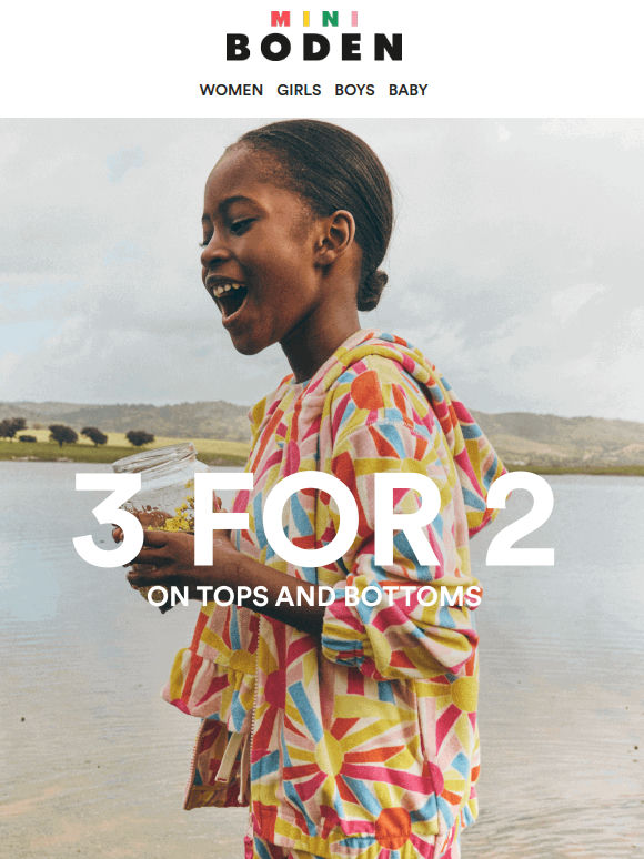 Buy 3, pay for 2